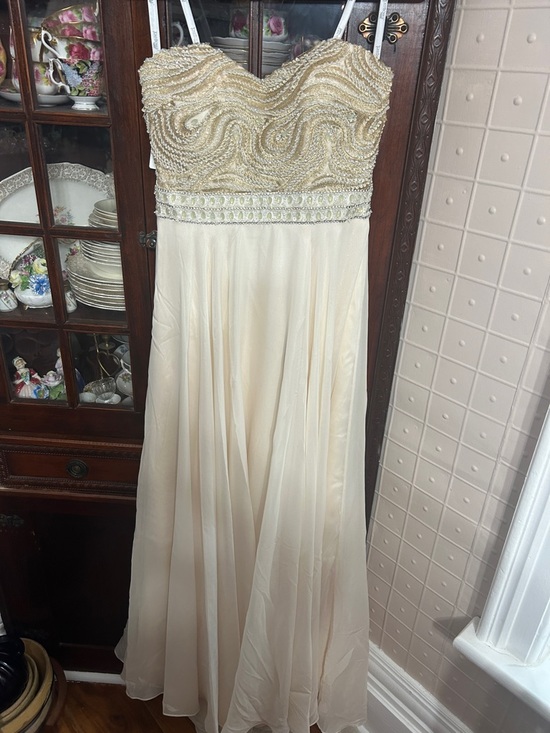 Tony Bowls Dresses & Skirts - Tony Bowls Ivory Beaded Strapless Evening/Prom Gown